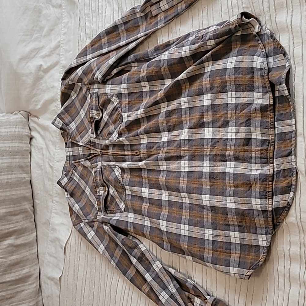 Long plaid shirt